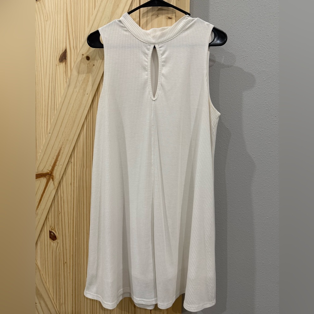 Impressions White Dress with Cut Out